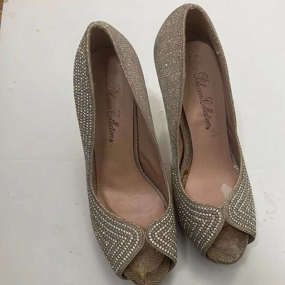 DE BLOSSOM COLLECTION CARINA HEEL DRESS‎ SHOES SIZE 8 1/2 - Picture 1 of 9